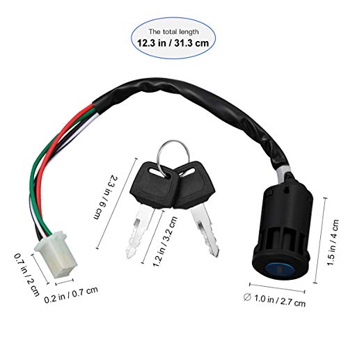 BESPORTBLE, 1 peça segura de 4 fios, chave de bloqueio de ignição para veículos elétricos, todos os
