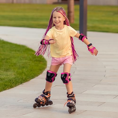 Image of BOSONER Kids /Youth Knee Pad Elbow Pads Guards Protective Gear Set for Roller Skates Cycling BMX Bike Skateboard Inline Skatings Scooter Riding Sports
