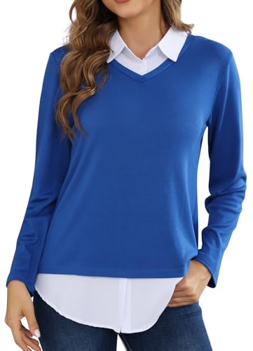 Image of MISS FORTUNE Collared Sweater Women Ladies Womens Long Sleeve Sweaters Tops 2025 Fashion