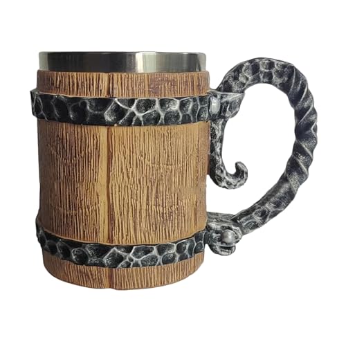 Vaso de cerveza de resina, vaso para cerveza artesanal, taza de té en de cubo, con asa, perfecta para fiestas, barbacoas y uso diario, apta para lavavajillas, gran regalo para los amantes de la
