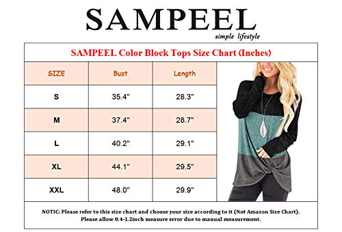Sampeel Womens Ugly Christmas Sweaters Casual Long Sleeve Tops Winter Black M #TOP3