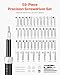 VEVOR Screwdriver Set, 59-Piece Small Precision Screwdriver Set with Phillips, Flat Head, Torx, Pentalobe Bits, Tweezer for Men, Mini Cleaning Repair Tool Kit for iPhone, MacBook, Laptop, Computer