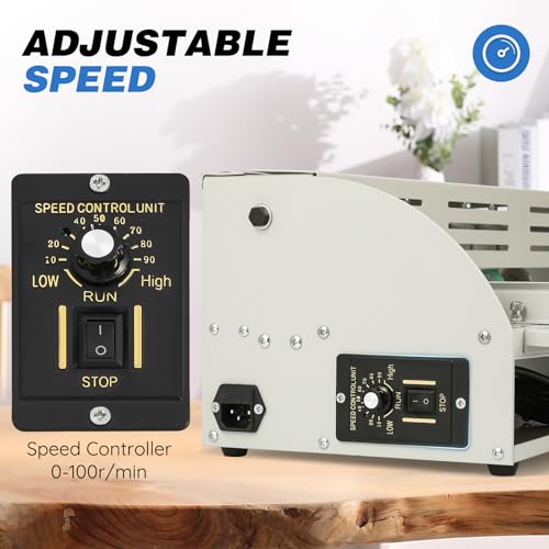 Mxmoonant Electric Creasing Machine with Adjustable Speed 0-100r/min, Paper Creaser Perforator Cutter Folder for Cards Invitations Tickets 110V