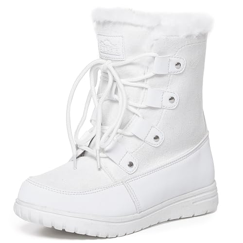 Polar Boot Womens Fleece Lined Snow Winter Waterproof Hiking Durable Ankle Boots - UK10/EU43