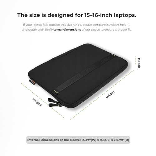 Acer 15.6-16 inch Laptop Sleeve Protective Briefcase Computer Bag-Black - image 5