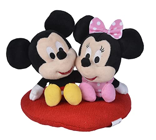Disney - Mickey & Minnie sur cœur 25 cm, Peluche, à partir de 0 Mois