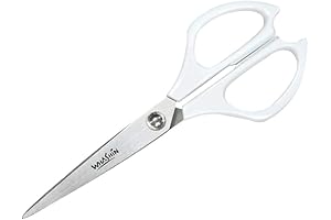 Scissors for School: Sharp White Scissors with Soft Grip for Students