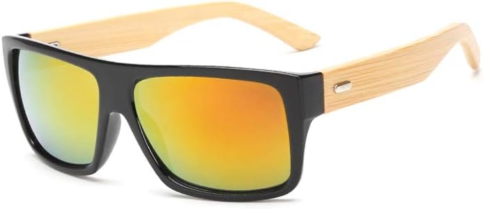 Zbertx Original Wooden Bamboo Sunglasses Men Women Mirrored Uv400 Sun Glasses Real Wood Shades Gold Blue Outdoor Goggles