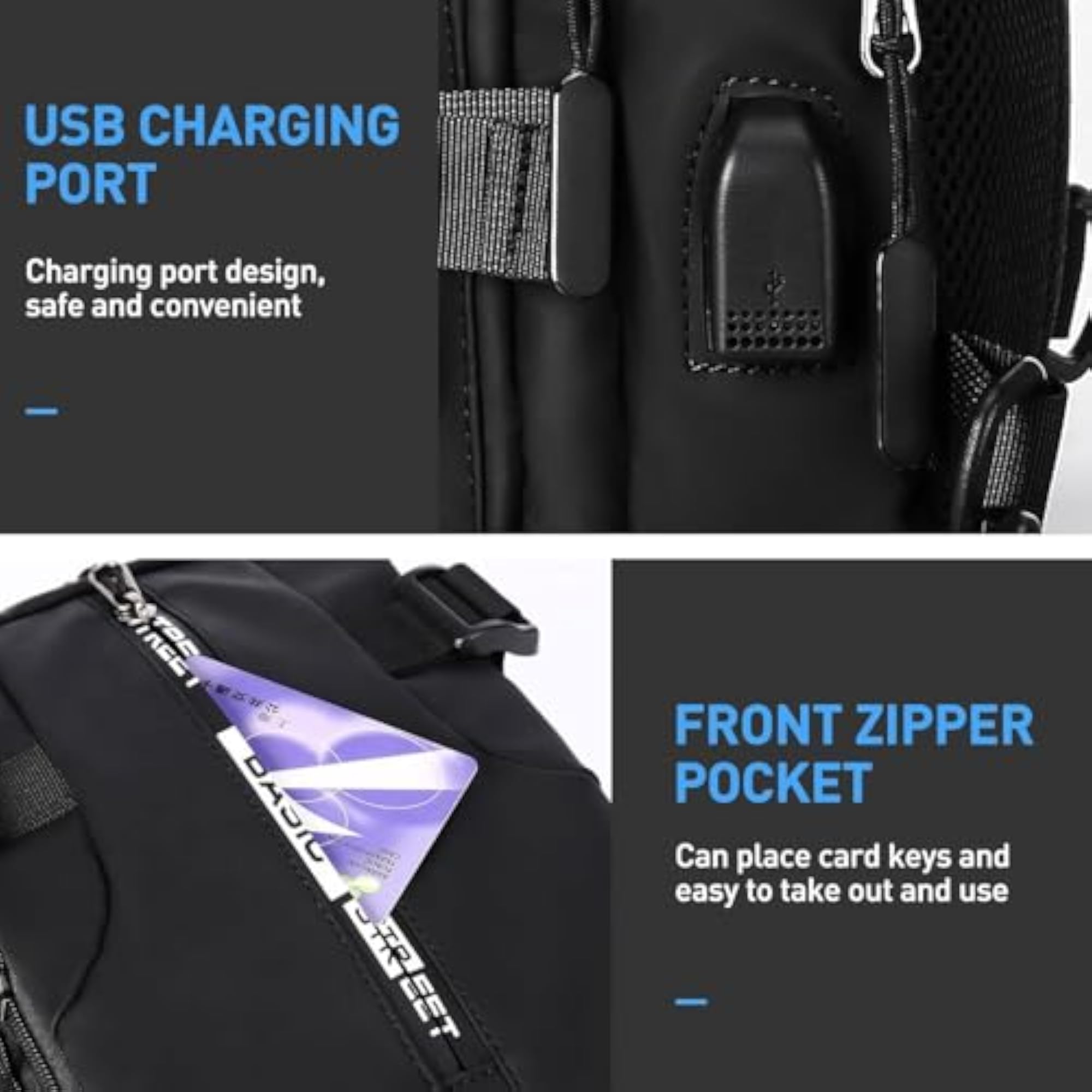 Lightweight Anti-Theft Sling Backpack for Hiking & Travel