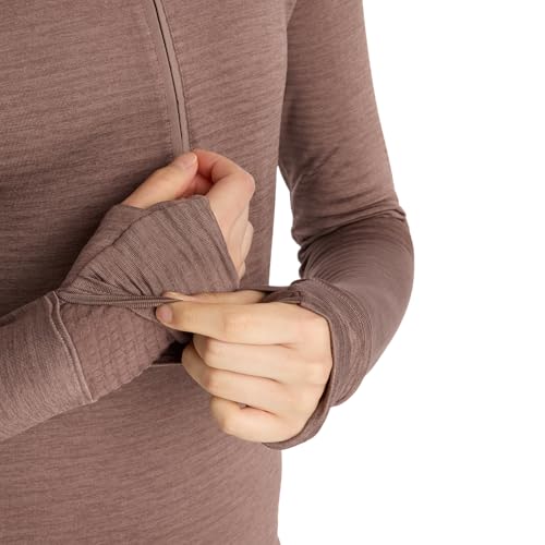 New Balance Women's Athletics Heat Grid Half Zip, Earth Shadow Heather