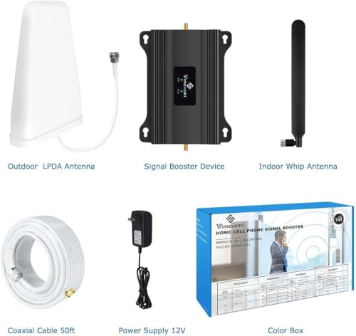 Image of Cell Phone Signal Booster for AT&T 5G 4G LTE Band 12 /17 | Up to 4000 Sq Ft Coverage for Home & Office | FCC Approved Cell Phone Booster Amplifier