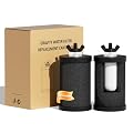 Purewell PF-1-FL Upgraded 4-Stage Composite Carbon and Fluoride Reduction Filters, Compatible with Berkey® Big+, ProOne® Big+ Gravity Water Filter Systems and Purewell Systems (2 Pack, K Series)