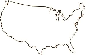 Amazon.com: USA, United States Stencil Made from 4 Ply Matboard : Arts ...