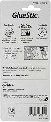 Avery Glue Stick White, 1.27 Oz., Washable, Nontoxic, Permanent Glue, 1 Glue Stic (00191) #TOP1