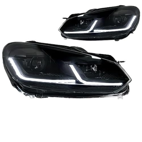 Feux avant Golf 6 MK6 projecteur principal optique LED feux de jour RHD