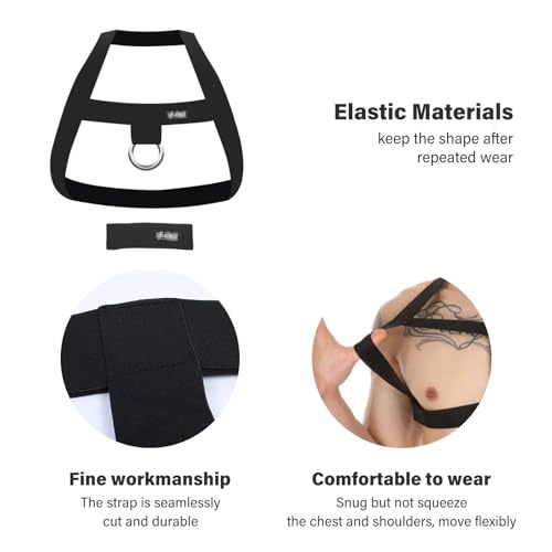 Image of Mens Harness Belt Nylon Elastic Body Shoulder Strap Sexy Halter Club Wear Cosplay Costume