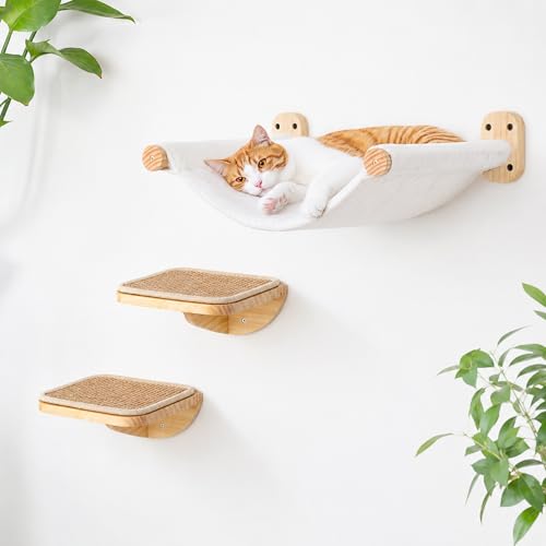 Cat Wall Shelves with Hammock