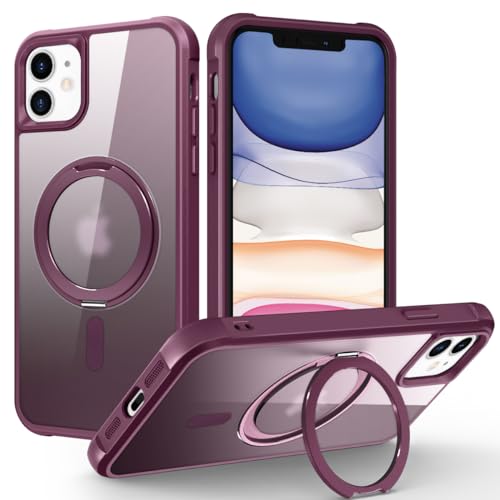 Image of Compatible with iPhone 11 Case with Stand 6.1 inch,Wine Red