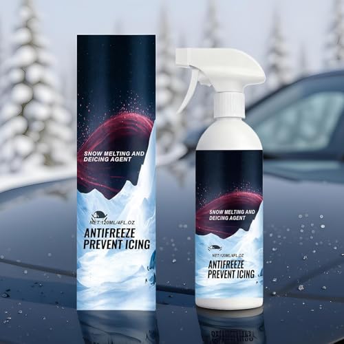 Samochodowy spray do topienia i odladzania śniegu, wydajne odmgławianie i czyszczenie, 120 ml, osuszacz przedniej szyby, samochodowy przyrząd do usuwania lodu, kompaktowy przenośny, na zimową pogodę