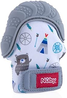 Nuby Teething Mitt, Grey