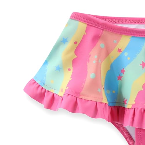 Image of Disney Little Mermaid Minnie Mouse Girls UPF 50+ Bathing Suit Tankini and Bikini Bottom Swimsuit Set for Toddler and Big Kids