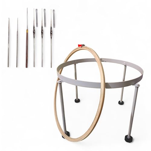 Image of ADW CRAFT'S Aari Embroidery 18 inch Stand| Aari Work Stand 18 inch Without Frame,aari Stand cot,aari kit,aari Material,aari Embroidery Stand Without Frame,aari Embroidery Kits (Frame Set)