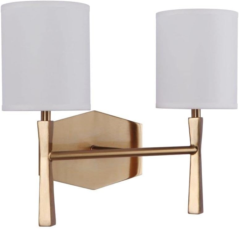 Craftmade Chatham 2 Light Vanity, Satin Brass, Damp Rated, 16014SB2