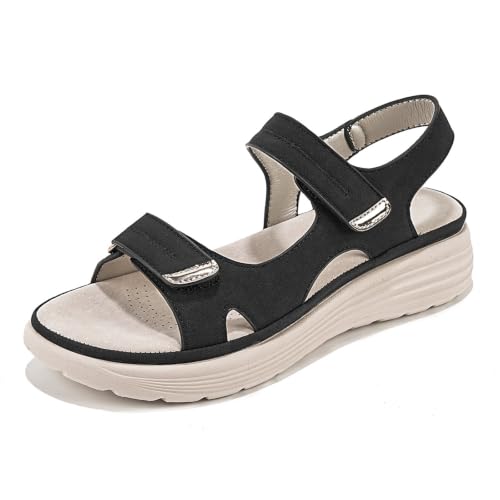 Sandales larges a sangle ajustable et tige souple ergonomique pour adulte