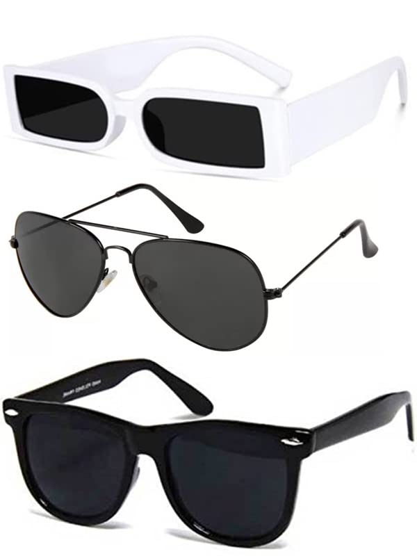 Buy Sheomy MC stan Shades Unisex set of 3 MC stan goggles rectangle sun glasses MC stan shades