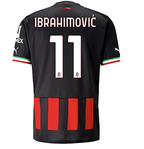 Ibrahimovic #10 Soccer Jersey 2022/23 (US, Alpha, Large, Regular, Regular, Red/Black)