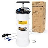 CENFORGE 6.5L Pneumatic & Manual Oil Extractor Pump – Portable Vacuum Fluid Evacuator for Cars, Boats, & Lawn Mowers – Dual Mode Oil Change Tool with Dipstick Tubes