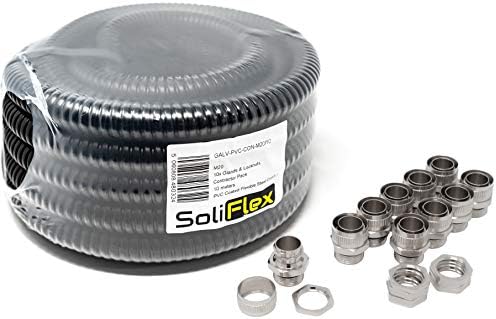 Outdoor Flexible Metal Cable Trunking | Galvanised PVC Coated Con...