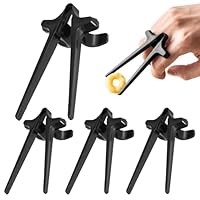 CXNXFD Gaming Fingerstäbchen, Fingerstäbchen für Gamer,Stäbchen Zum Essen,Gaming Gadgets Fingerzange,Snackspender,Snack Finger Chopsticks, Finger-EssstäBchen Ess Snack Schwarz