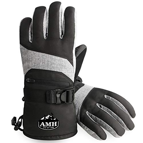 AMH Skiing & Snowboard Gloves for Winter Outdoor Activities, Warm 3M Thinsulate Gloves