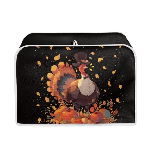 Image of Maple Leaf Turkey 2 Slice Toaster Cover Thankisgiving Decor