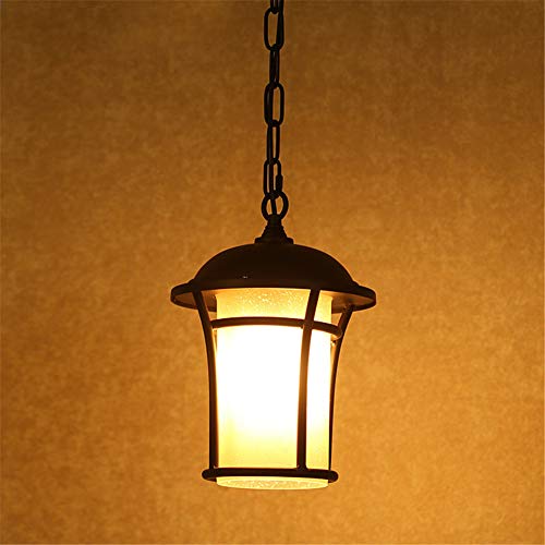 Ysss País americano exterior lámpara de pared impermeable hierro forjado vidrio araña villa puerta pasillo pasillo luces balcón jardín luces