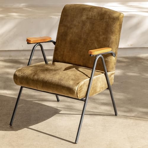 Sillón Sillón para Sala De Estar Silla De Club Moderna De Mediados De Siglo para Sala De Lectura,Dormitorio con Patas De Metal,Cojín Cómodo