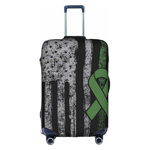 Travel Luggage Cover Depression Awareness America Flag Fashion Washable Baggage Suitcase Protector Fit For Luggage Medium