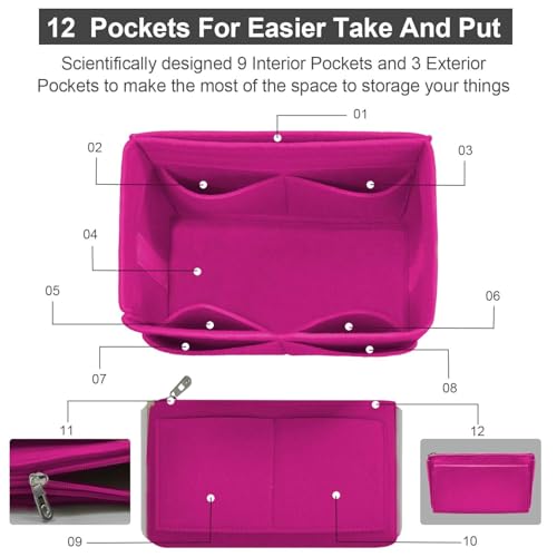 Image of Purse Organizer Insert, Handbag & Tote Organizer, Bag in Bag, Perfect for Speedy Neverfull and More