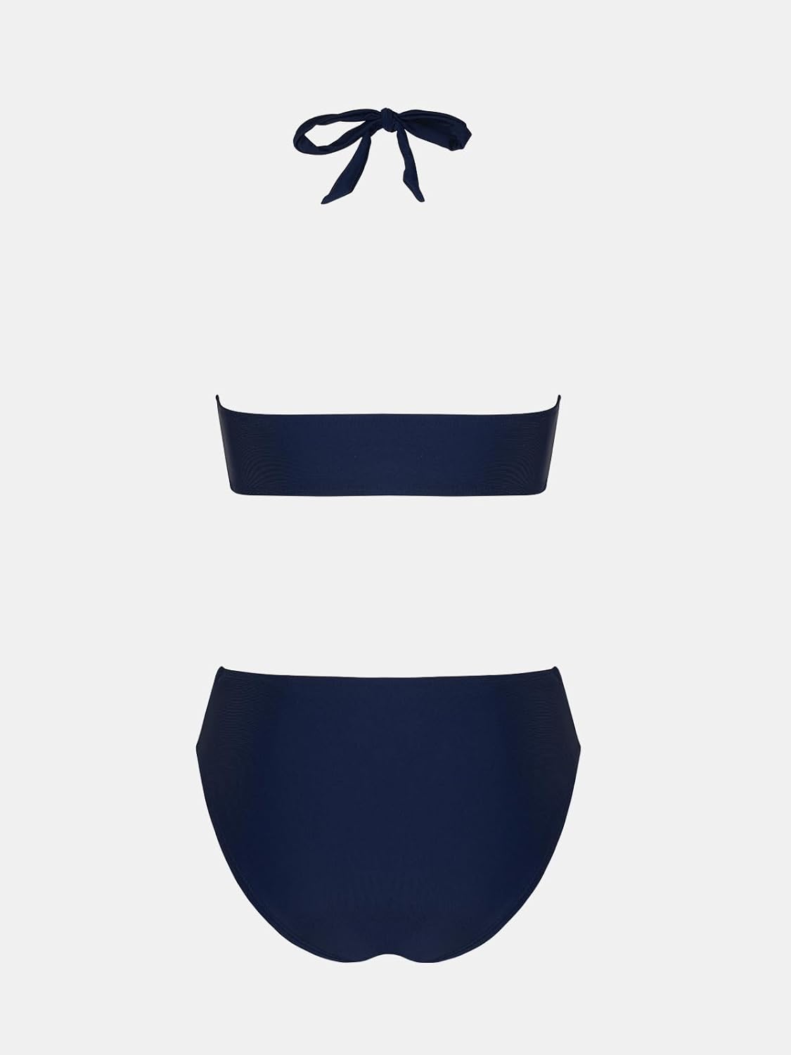 CUPSHE Women's One Piece Swimsuit Halter V Neck Side Cutout Monokini Bathing Suit Trapezoidal Lace Trim - Image 7