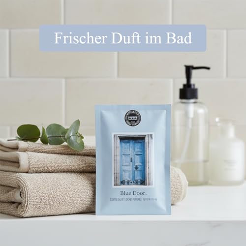2er Set Duftsäckchen Blue Door holzig Warmer Duftbeutel mit frischer Mandarine, Zedernholz und Vetiver dekorativer Raumduft für Kleiderschrank, Bad und Wohnraum langanhaltend bis zu 4 Monate