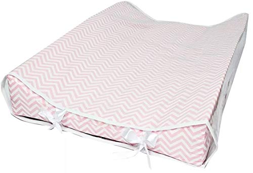 Trocador americano chevron rosa bebe