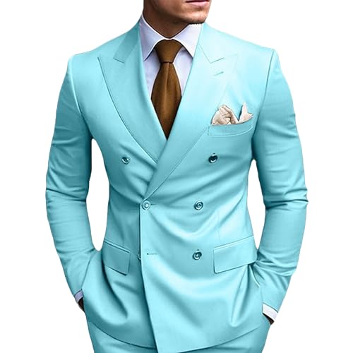 Men's Polka Dot Stylish Blazers Slim Versatile Formal Suit Jacket Business Double-Breasted Solid Color Sport Coat