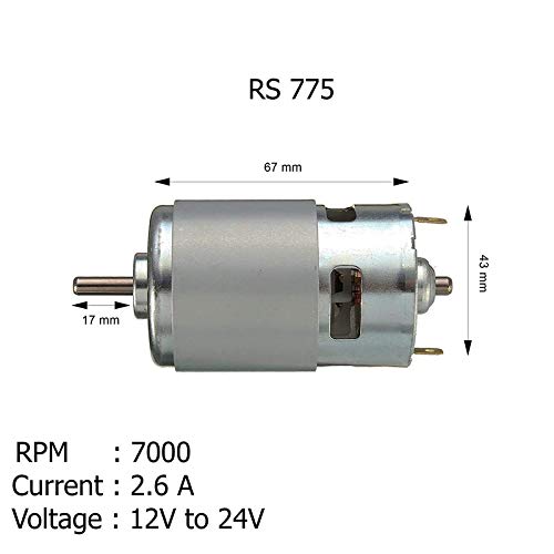 ERH India (Pack of 2) RS775 High RPM Torque 12V Brushed DC Big Strong Motor, DIY Project 1