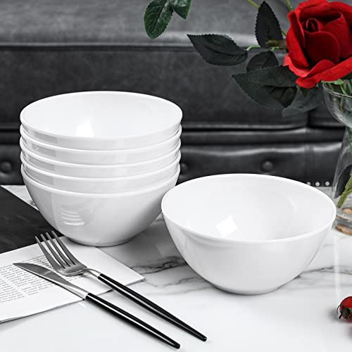 Yinshine Melamine Cereal Bowls - 28Oz White Dinnerware Soup Bowls Set, Pack Of 6 #TOP4
