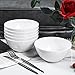 Yinshine Melamine Cereal Bowls - 28oz White Melamine Bowls,6Pcs Soup Bowls Set for Kitchen,Unbreakable,Dishwasher Safe