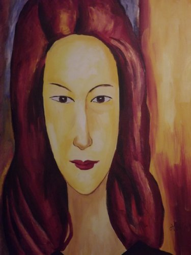 Peinture à l'huile Modigliani Jeanne Hébuterne pour décorer le salon