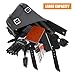 GARGOYLE BELLS Motorcycle Saddle Bags Solo Swing Arm Bag For Sportster Softail PVC Waterproof Motorcycle Luggage Bags for Motorcycle or Bike (Left Side, Black PVC)
