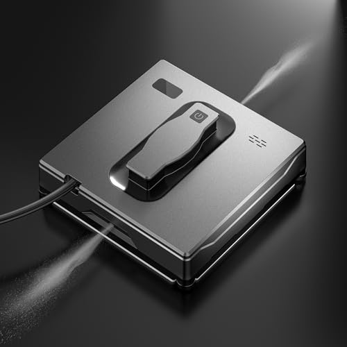 Robot Laveur de Vitre, Orabuth Robot Nettoyeur de Vitres Intelligent à Double Spray avec 3 Modes de Chemin (Z/N, Z, N), Robot Lave Vitre Automatique avec Télécommande et Contrôle Par Application