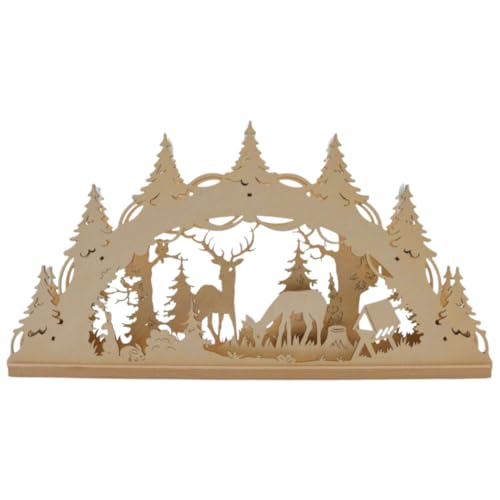 Schwibbogen Erzgebirge Elektrisch 22 Erzwelt - Lichterbogen ELB – Schwibbogen aus Holz – Leuchtbogen...